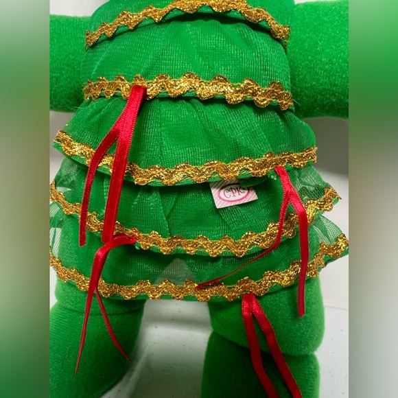 Cabbage Patch Kids CPK Christmas Tree Star Stuffed Animal Plush Green Red Gold - Picture 7 of 11